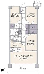 レックス横浜上大岡 3LDKの間取図画像