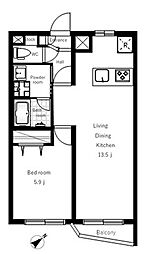 センチュリー磯子 1LDKの間取図画像