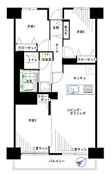 第二磯子ハイツ 3LDKの間取図画像