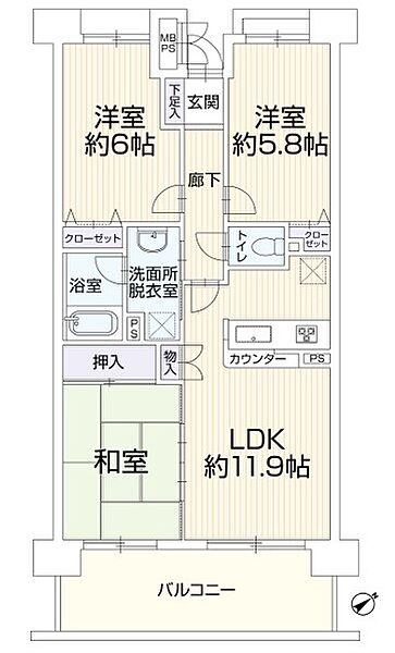 間取りを拡大表示