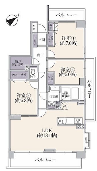 間取りを拡大表示