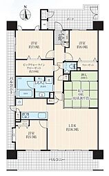 クレストフォルム横浜リヴァシス 4LDKの間取図画像