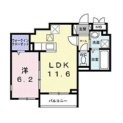 マリエレイ・ラニ 1LDKの間取図画像