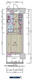 プレサンスOSAKA姫里エンファシス 1Kの間取図画像