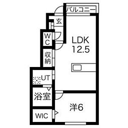 LaVitaFelice 1LDKの間取図画像