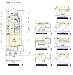 プレサンス塚本駅前 1Kの間取図画像