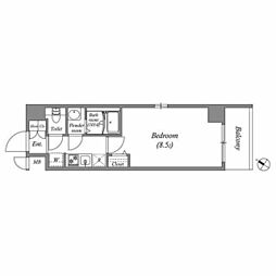 神戸市東灘区青木2丁目マンション 1Kの間取図画像