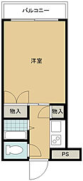 ギャレ豊津 1Kの間取図画像