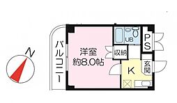 ベル・パレス豊中 1Kの間取図画像