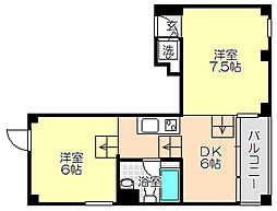 SPIRA 2DKの間取図画像