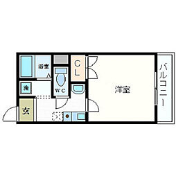 MY尼崎 1Kの間取図画像
