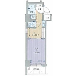 エステムコート新大阪 1DKの間取図画像