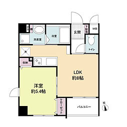 サクセス緑地公園 1LDKの間取図画像