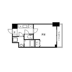 プレサンスOSAKA江坂 1Kの間取図画像