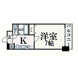 Citta・Vista神戸下山手通 1Kの間取図画像
