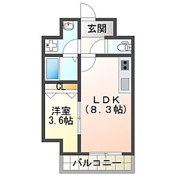 maison PREMIER6 1LDKの間取図画像
