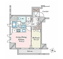 間取図画像 1LDK