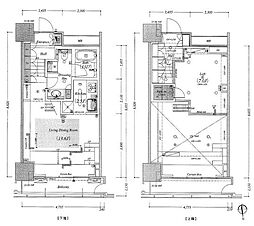 フェイバリッチタワー品川 1SKの間取図画像