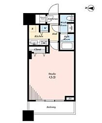 コンシェリア西新宿タワーズウエスト 1Kの間取図画像