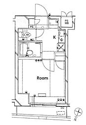ヴェルステージ日本橋人形町 1Kの間取図画像