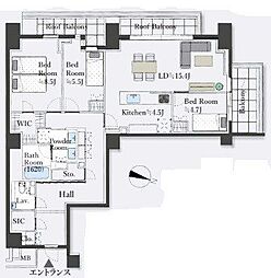 ブランズ渋谷常盤松 3LDKの間取図画像