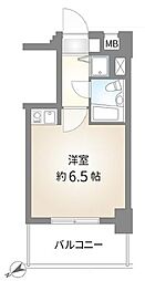 メインステージ武蔵関 ワンルームの間取図画像