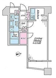 パークコート赤坂ザタワー 1Kの間取図画像