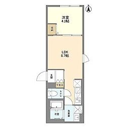 京王線 笹塚駅 徒歩6分の賃貸マンション 1階1LDKの間取り