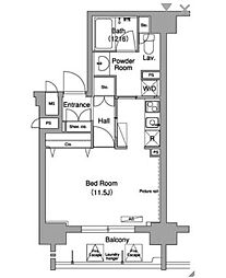 京王井の頭線 新代田駅 徒歩6分の賃貸マンション 9階1Kの間取り