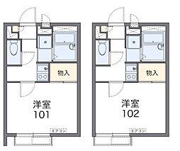 京王井の頭線 東松原駅 徒歩4分の賃貸アパート 2階1Kの間取り