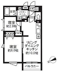 東急田園都市線 池尻大橋駅 徒歩4分の賃貸マンション 1階2LDKの間取り