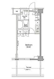 東急世田谷線 三軒茶屋駅 徒歩12分の賃貸マンション 1階1Kの間取り