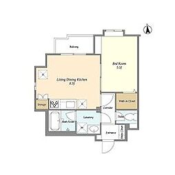 JR京浜東北・根岸線 蒲田駅 徒歩20分の賃貸マンション 3階1LDKの間取り