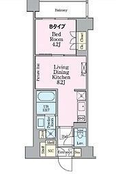 京王線 笹塚駅 徒歩7分の賃貸マンション 2階1LDKの間取り