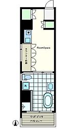 京急本線 梅屋敷駅 徒歩5分の賃貸マンション 3階ワンルームの間取り