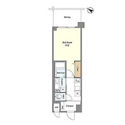 JR京浜東北・根岸線 大森駅 徒歩13分の賃貸マンション 4階1Kの間取り