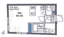 京王線 笹塚駅 徒歩9分の賃貸マンション 2階ワンルームの間取り