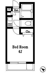 京急本線 雑色駅 徒歩5分の賃貸マンション 3階1Kの間取り