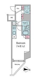 JR京浜東北・根岸線 蒲田駅 徒歩24分の賃貸マンション 3階1Kの間取り