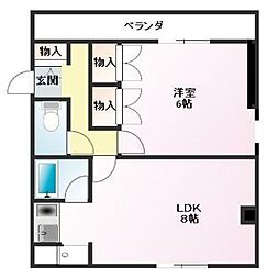 JR京浜東北・根岸線 蒲田駅 徒歩12分の賃貸マンション 4階1LDKの間取り