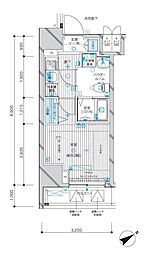 京急本線 京急蒲田駅 徒歩4分の賃貸マンション 8階1Kの間取り