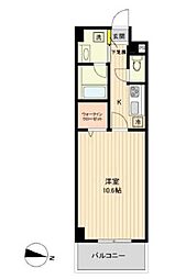 東急世田谷線 若林駅 徒歩7分の賃貸マンション 3階1Kの間取り