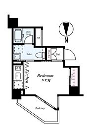 東急世田谷線 西太子堂駅 徒歩3分の賃貸マンション 9階1Kの間取り