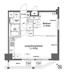 JR京浜東北・根岸線 大森駅 徒歩3分の賃貸マンション 10階1LDKの間取り