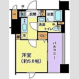 JR京浜東北・根岸線 蒲田駅 徒歩4分の賃貸マンション 6階1Kの間取り