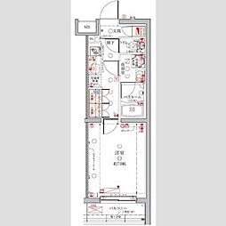 都営浅草線 西馬込駅 徒歩12分の賃貸マンション 1階1Kの間取り