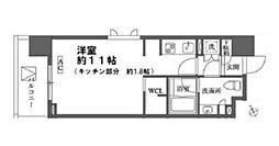 カスタリア大森 ワンルームの間取図画像