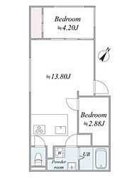 trias166 2LDKの間取図画像