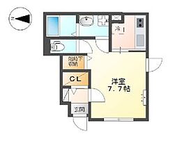 Nestle大森西II 1Kの間取図画像
