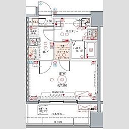 CREVISTA蒲田2 1Kの間取図画像